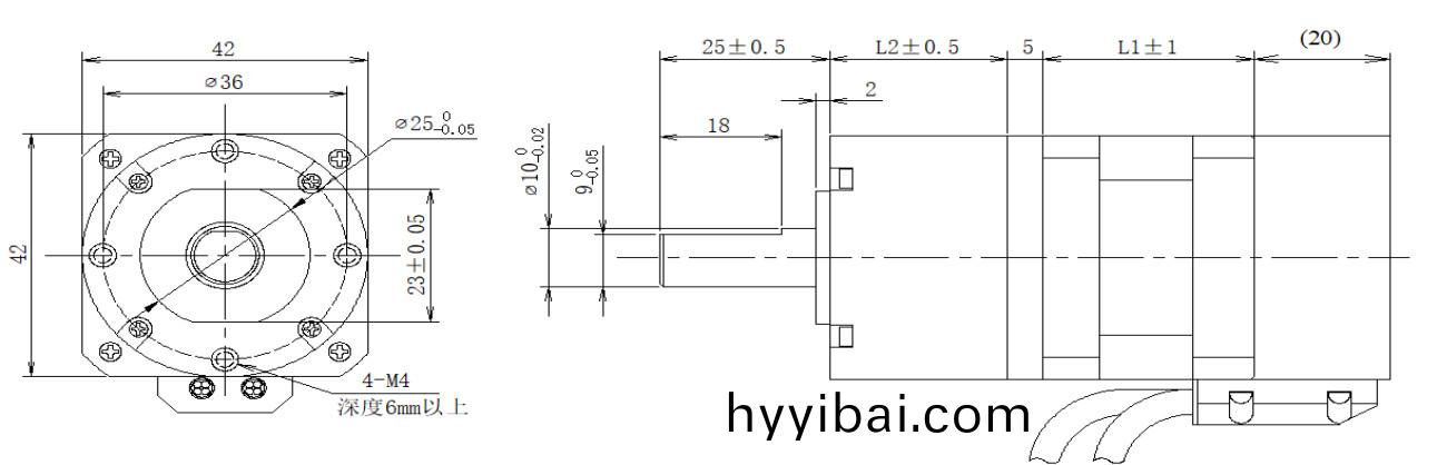 42係列閉環步進電機(ji)+齒輪箱(xiang)結構