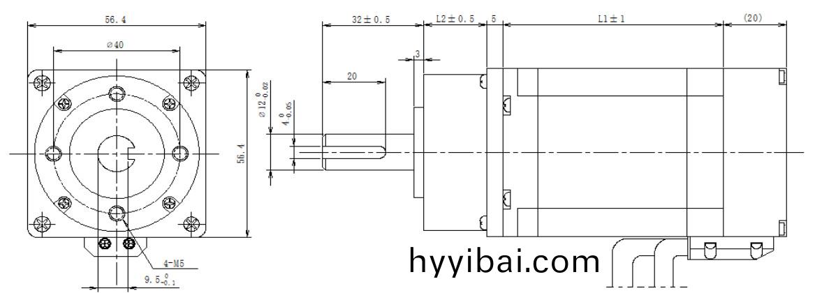 57係列閉環步進電機(ji)+齒(chi)輪箱結(jie)構