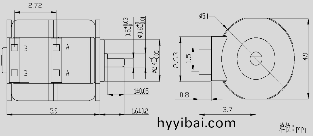 OT-SM05步進電機_5mm微型步進電機_鏡頭馬達-萬至達電機