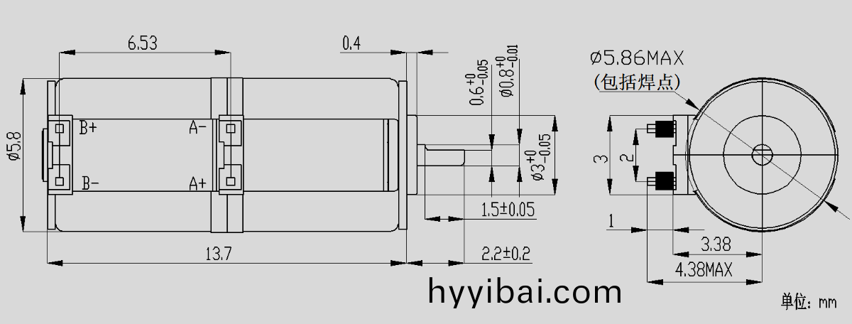 OT-SM5.8L-001步進電機_6mm微型步進電機_鏡頭馬達-萬至達電機