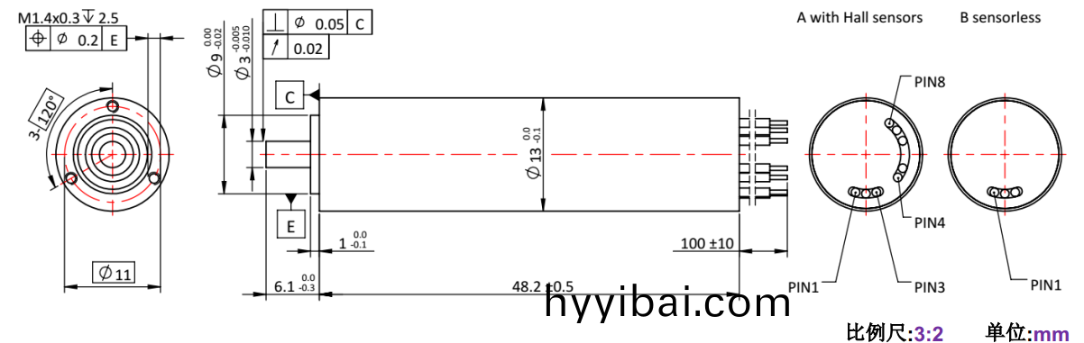 ECS 高速 1348空心桮無刷電機-萬至達電(dian)機(ji)