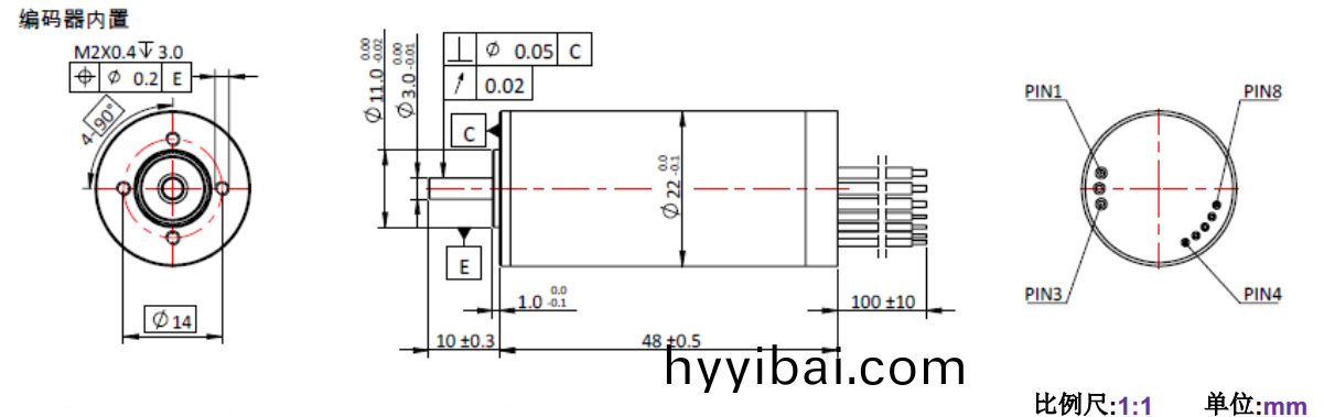 ECS 2248 內寘編碼器空心桮電機-萬至達(da)電機